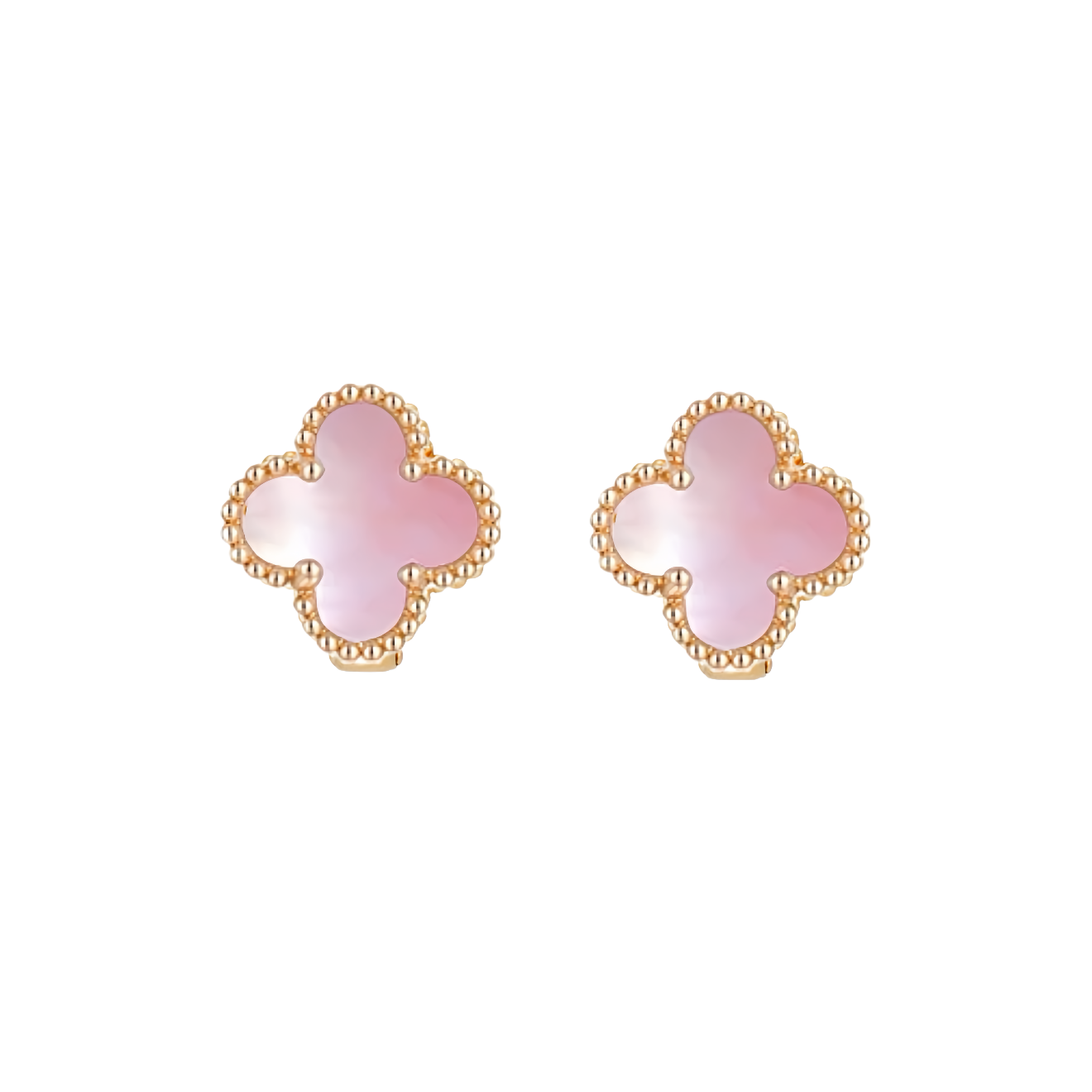 Van Cleef & Arpels Alhambra Pink Gold Earrings